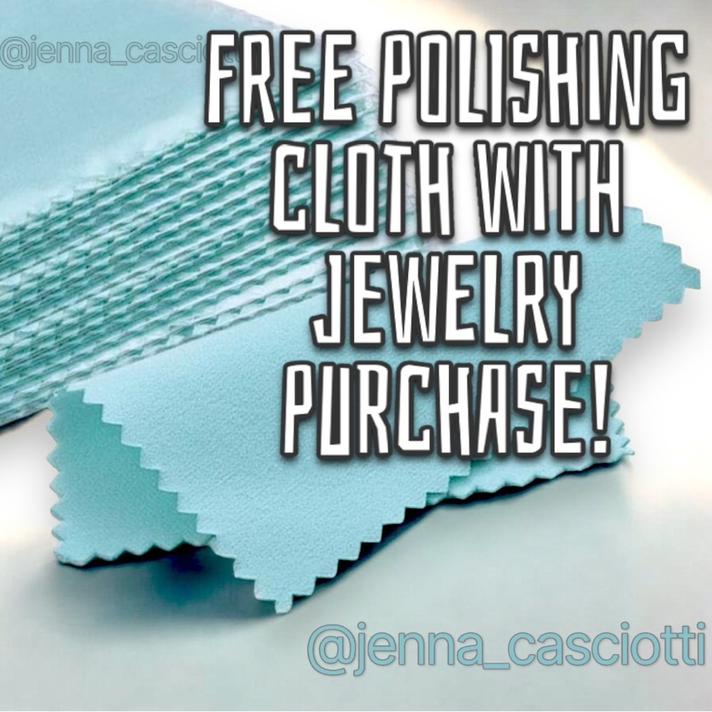 ✨FREE✨ Jewelry Polishing Cloth with Sterling Silver/Gold/ or bundle purchase!!